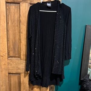 Vocal Black Cardigan with Studded Accents